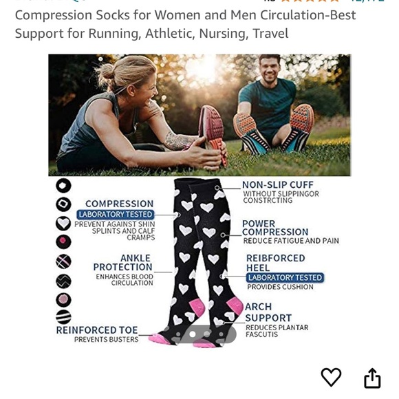 3/$10 🏷️  6 pairs of compression socks size small - Picture 3 of 3